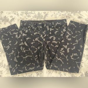 Banana Republic navy/ grey floral print dress pants